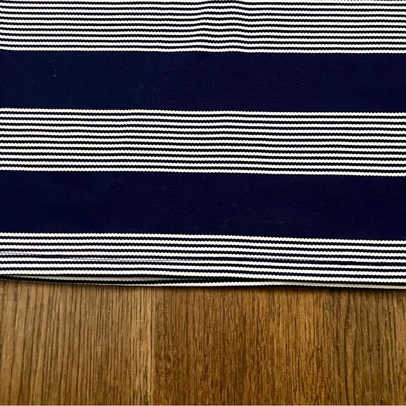 BISHOP & YOUNG Navy Striped One Shoulder Bow Top Size Small - Picture 5 of 12